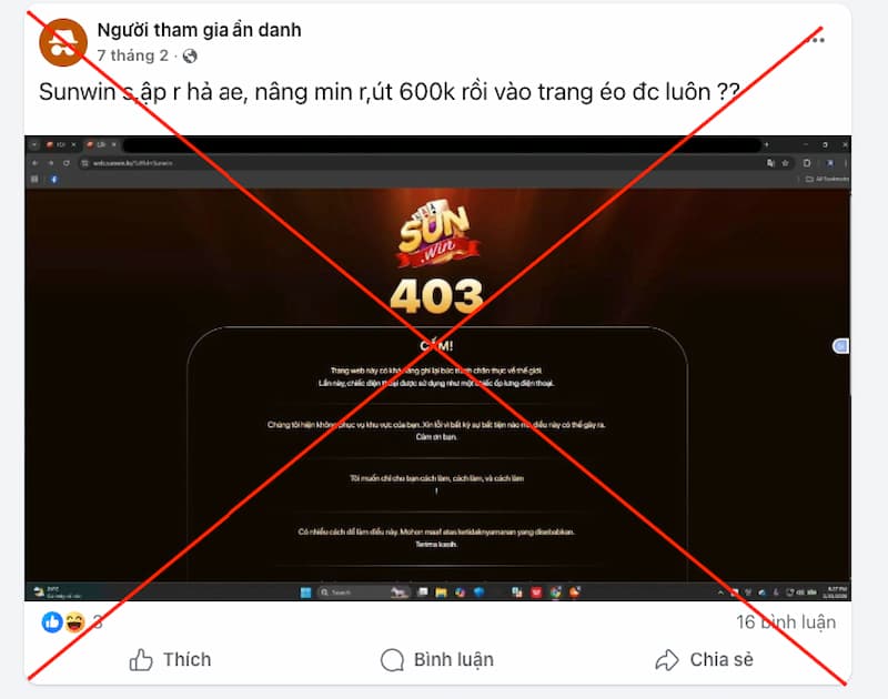 Sunwin Tin Đồn Nâng Tiền Rút Tối Thiểu Sau "Sập Trang"?